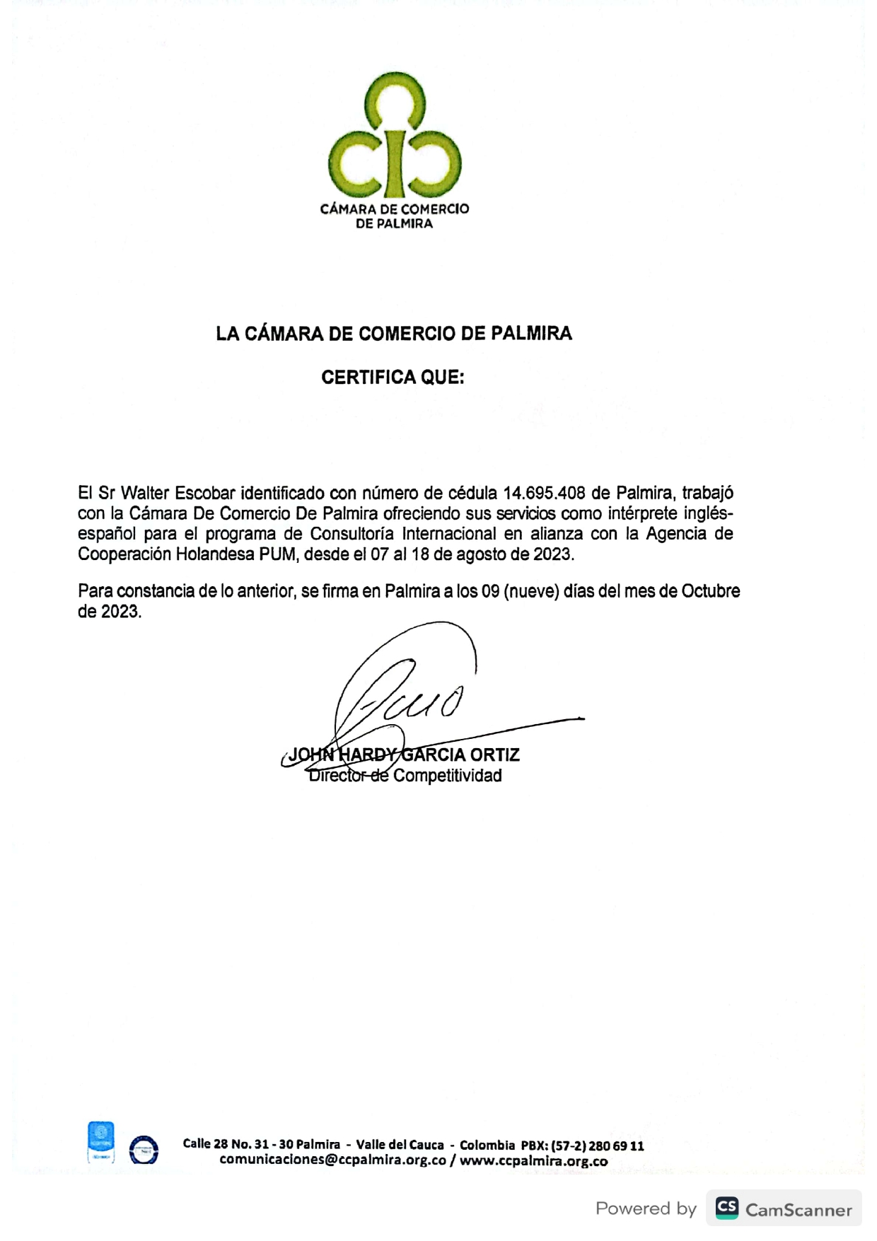 Cámara de Comercio